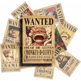 Decoração para parede Premium Wanted One Piece - Autocolante Kit ou Unitário - Franky