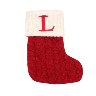 Pingentes de Natal Letras Vermelhas Floco de Neve Meias Árvore - C