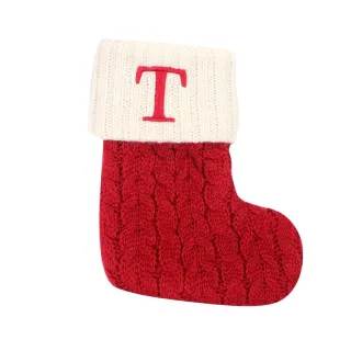 Pingentes de Natal Letras Vermelhas Floco de Neve Meias Árvore - C