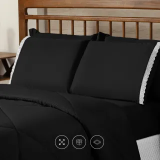 Edredom Dupla Face para Cama de Queen - Frio Inverno - Branco