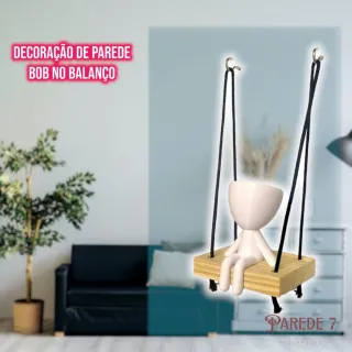 Decoração de parede Vaso bob no balanço - Branco
