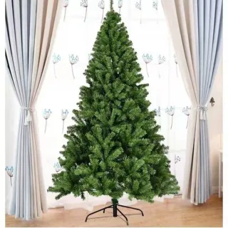 Árvore de Natal Pinho Verde - Tamanho 150cm/180cm/210cm - 300/500/750 Galhos com Suporte - folhas tradicionais 180CM