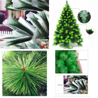 Árvore de Natal Pinho Verde - Tamanho 150cm/180cm/210cm - 300/500/750 Galhos com Suporte - folhas tradicionais 180CM
