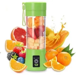 Liquidificador Portátil Recarregável 380ml - Shake Juice Cup - Verde