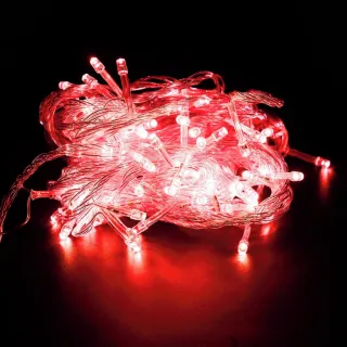 Cordão Pisca Pisca Natal 100 Leds 10m - Várias Cores e Funções - Branco Quente