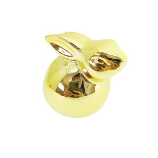 Cerâmica Brilhante Coelho Páscoa - Rosa