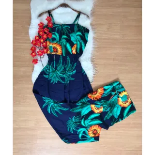 Coleção Verão Macacão Viscose - Estampa 09