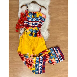 Coleção Verão Macacão Viscose - Estampa 09