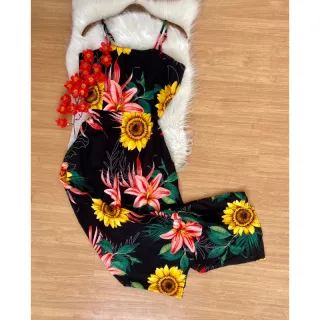 Coleção Verão Macacão Viscose - Estampa 09