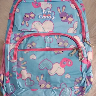 Bolsa Mochila Feminina Escolar Juvenil Adulto 6081 - 6081 azul claro