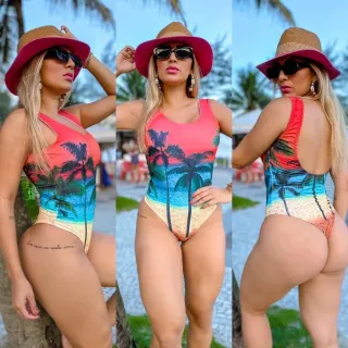 Maio Feminino Estampado Suplex com Elástico - Modelos Exclusivos - Onda Colorida