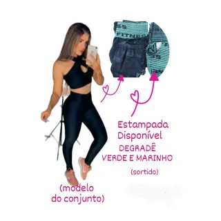 Roupas Femininas para Academia: Conjunto Fitness Legging e Top Suplex Animal Print - CONJ DAY 43
