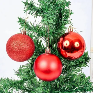 Kit Decoração Natalina Bolas de Natal - 9 Unidades Tamanho Médio 6cm - Verde