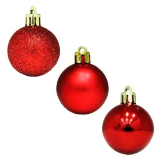 Kit Decoração Natalina Bolas de Natal - 9 Unidades Tamanho Médio 6cm - Verde