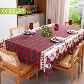 Toalha de Mesa Estampada Quadrada Natalina - 1,40m x 1,40m - Modelo 12