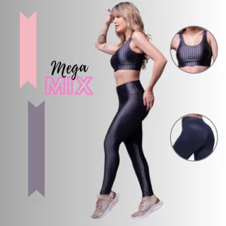 Top Nadador Poliamida Sem Bojo + Calça Legging Ikat 3D Fitness - Vinho