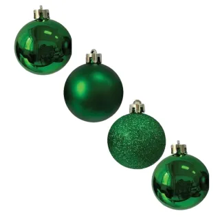 Kit Decoração Natalina Bolas de Natal Pequenas 5cm - 12 Unidades - Verde