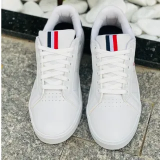 Lançamento: Sapatênis casual masculino preto e branco, leve e confortável - Branco