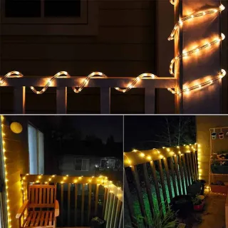 Iluminação Natal Luzes Led Rolo Tubo Mangueira Pisca Pisca 10m 110V - Colorido