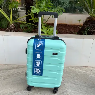 Mala de Bordo para Viagem com Rodinhas 360 Graus, Material em ABS Resistente e Cadeados Embutidos - N verde 17