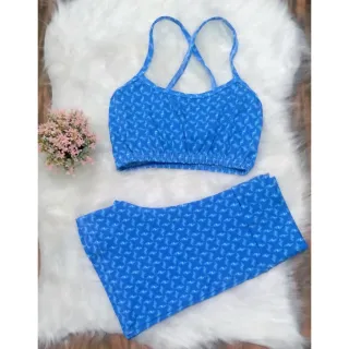 Top e Short Estampado Conjunto Academia Feminino - Pode Escolher a Cor - CJ10