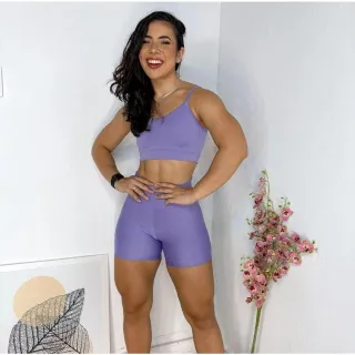 Moda fitness: conjunto top e short curto ou pedal - Est.13