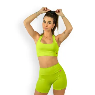 Conjunto Esportivo Feminino de Poliamida Suplex Conjunto Fitness Academia - Lilás