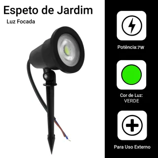 Luminária Led Espeto Jardim - Kit 5 Unidades - Único
