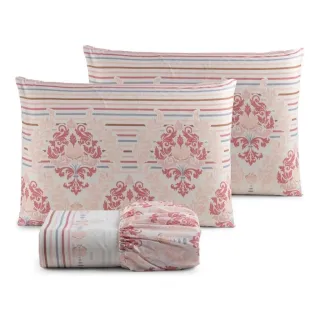 Cama Box Casal King Size Jogo Lençol 3 Peças Tecido 200 Fios - Floral Verde