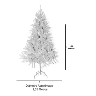Oferta Top - Pinheiro de Natal Grande Branca Tradicional com 320 Galhos - Único