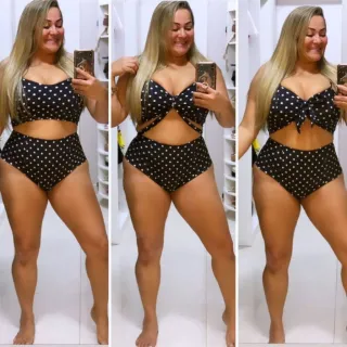 Biquíni feminino hot pants de laço cintura alta forrado e com bojo - unicórnio azul