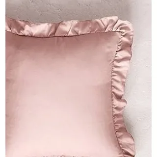 Capa para Travesseiro com Babado em Algodão - Varias Cores - PALHA BORDADO