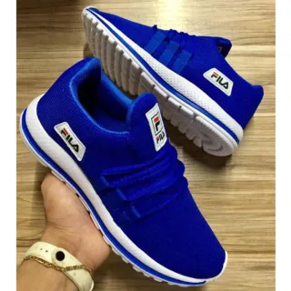 Promoção Tênis Masculino Envio Imediato F1Racer Treino Caminhada - Royal/branco