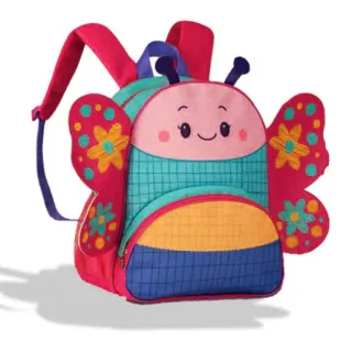 Pequena mochila infantil para passeio ou creche, pet menino menina - Zebra