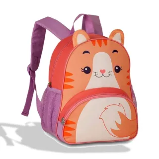 Pequena mochila infantil para passeio ou creche, pet menino menina - Zebra