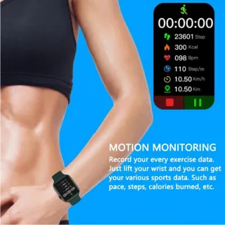 Relógio Inteligente IWO X8 - Monitor Cardíaco, Chamadas Bluetooth, Tela Cheia Touch - Rosa de Ouro