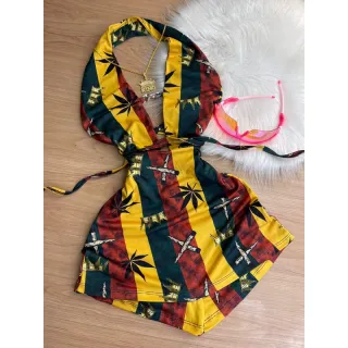 Vestidos Alerquina Multimarcas: Macaquinhos Coringa, Jamaica, Erva Mandrake - Macaquito Jamaica 🇯🇲