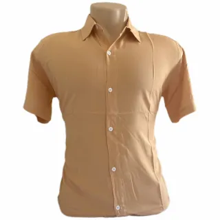 Camisa Social básica Manga Curta Havaiana Verão 2023 - Raryel - Salmão