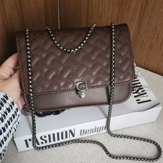 Moda Blogueira: Bolsa Feminina Pequena Festa Balada Alça de Corrente Transversal - DB-426 KHAKI
