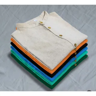 Camisa Masculina Premium de Linho com Gola Padre e Manga Curta - Ideal para Festas e Praia - Branco