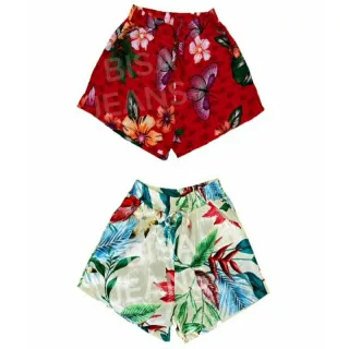 Shorts Feminino Estampado Pacote Com 3, Viscose e Viscolinho, Tamanhos P, M, G - GG