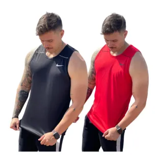 Kit Cross Fit Masculino: 3 Camisas Regata Dry Fit para Academia e Treino Fitness - GG
