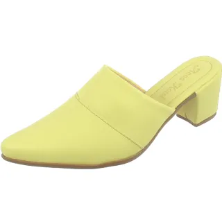 Mule Scarpin Bico Fino Salto Alto Grosso Luxo - Nude