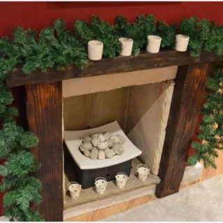 Enfeite de Natal Galhos Verde Crua Festão Aramado Rattan - R86451 - Festão - R86451