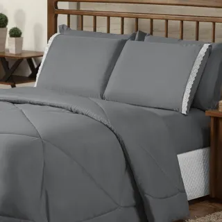 Edredom Dupla Face para Cama de Queen - Frio Inverno - Branco