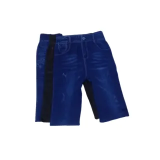 Leggings Esportivas Femininas em Jeans Falso - Kit3
