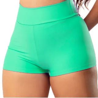 Cós Alto Short Feminino de Poliamida para Academia com Compressão - Vinho