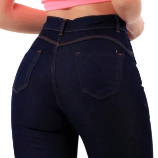 Levanta Bumbum Calça Jeans Feminina Skinny Cintura Alta - Escuro