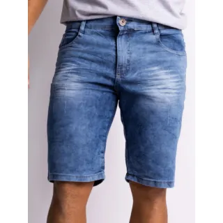 Bermuda Elastano Masculina Jeans #653 - Azul