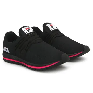 Confortável Tênis Corrida Feminino Masculino F1 Academia Caminhada - PRETO/PRETO/PINK